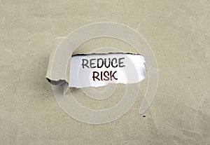 Inscription revealed on old paper - REDUCE RISK