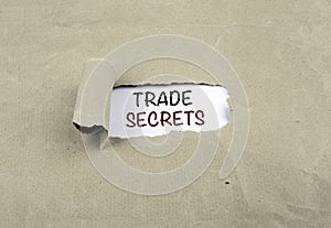 Inscription revealed on old paper - TRADE SECRETS