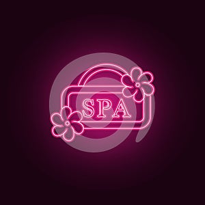 inscription Spa icon. Elements of SPA in neon style icons. Simple icon for websites, web design, mobile app, info graphics
