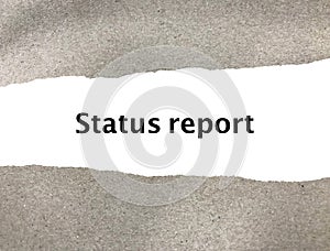 Inscription Status report into the white paper photo
