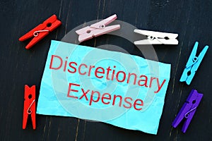 The inscription on the sticker Discretionary Expense for your blog