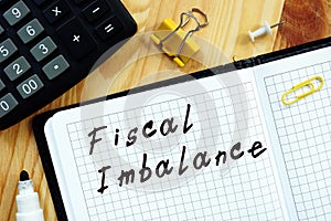 The inscription on the sticker Fiscal Imbalance for your blog