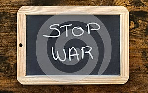 Inscription stop war in english