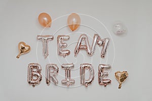Inscription on the wall - team Bride, bachelorette party