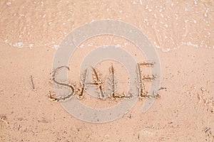 Inscriptions on the sand: sale