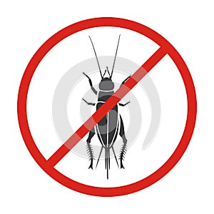 Insect cricket vector icon.Black vector icon isolated on white background insect cricket .