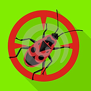 Insect firefly vector icon.Flat vector icon isolated on white background insect firefly .