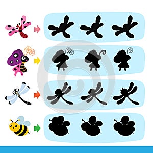 Insect game vector collection design