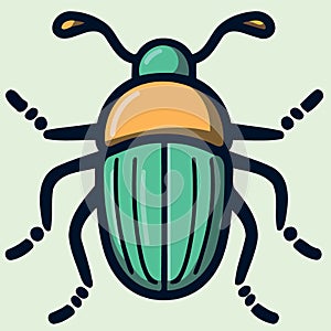 insect icon or logo arthropod invertebrate beetle