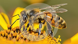 Insect pollinators desperately search for nectar a the rows of uniform crops with few options for food and shelter in photo