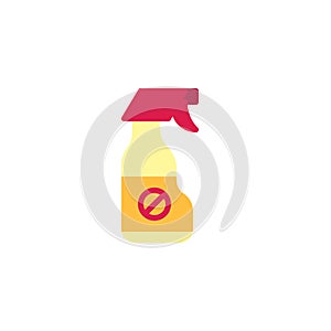 Insect repellent spray bottle flat icon