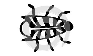 Insect simple icons set - vector collection of bugs symbols in thin line style