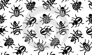 Insect simple icons set - vector collection of bugs symbols in thin line style