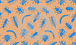 Insect simple icons set - vector collection of bugs symbols in thin line style