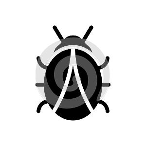 Insect vector glyph flat  icon