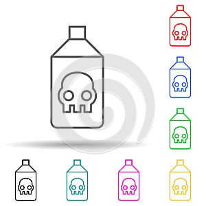 insecticide multi color style icon. Simple thin line, outline  of pest control and insect icons for ui and ux, website or