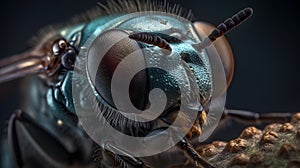 Insects bugs macro photography details Hyper-realistic two generative AI