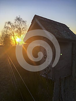 Insects hotel in the nature reserve SanddÃ¼nen, Sandweier