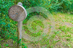 Insects house in a forest landscape garden