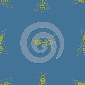 Insects seamless pattern.