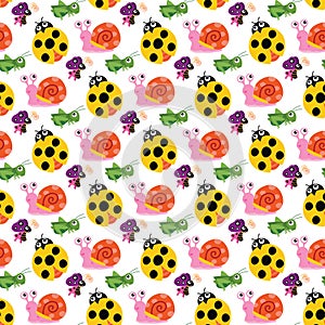 Insects Seamless Pattern Design