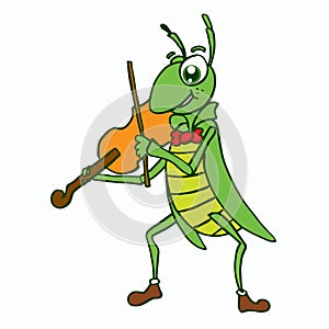 Insects vector with violin t-shirt design