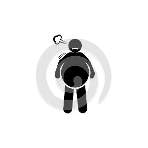 Insensitive, angry, man icon. Element of negative character traits icon. Premium quality graphic design icon. Signs and symbols photo