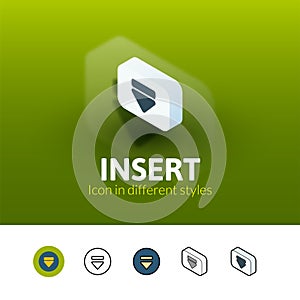 Insert icon in different style