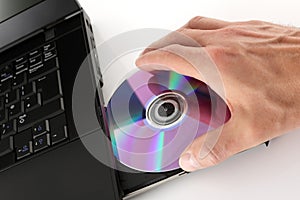 Inserting a DVD