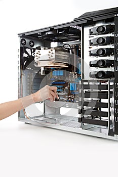 Inserting motherboard in to computer case