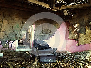 inside abandoned house