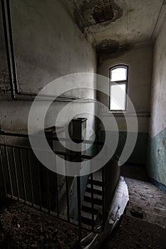 Inside abandoned power plant.