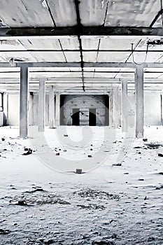 Inside abandoned repair station.