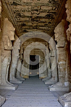 Inside the Abu Simbel Temple of Ramses in Egypt