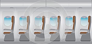 Inside Airplane, Economic class seat