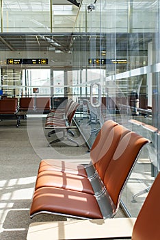 Inside airport - airport seating