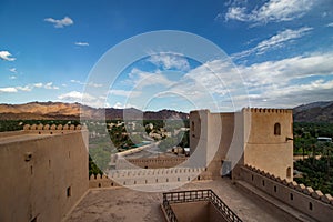 Inside al Rustaq fort close to Al Hajir mountains between Nizwa and Mascat in Oman photo