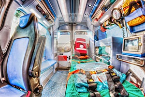 Inside the ambulance. HDR version