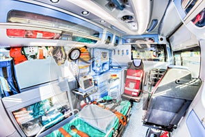 Inside the ambulance. HDR version