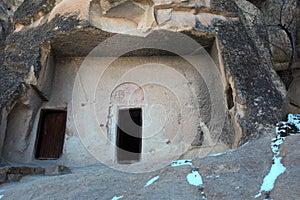 Inside Ancient cave church at Cappadocia