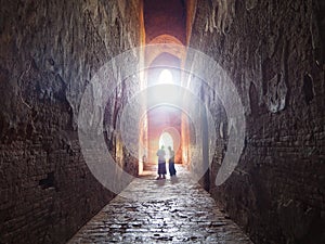 Inside the ancient temple