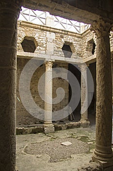 Inside of ancient town in Bulla Regia, Tunisia. Antic Roman ruins