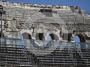 Inside the arena of NÃ®mes, France