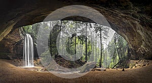 Inside Ash Cave Panorama - Hocking Hills, Ohio