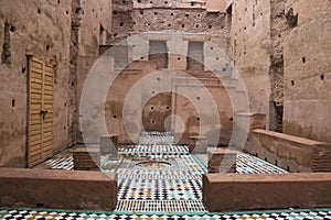 Inside the Bab Agnaou palace in Marrakesh, Morocco