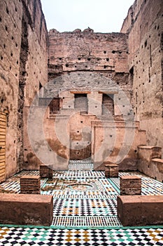 Inside the Bab Agnaou palace in Marrakesh, Morocco