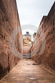 Inside the Bab Agnaou palace in Marrakesh, Morocco