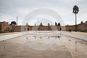 Inside the Bab Agnaou palace in Marrakesh, Morocco