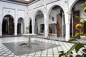 Inside the Bahia palace in Marrakesh, Morocco