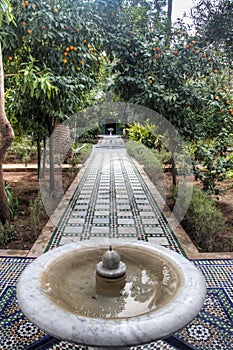 Inside the Bahia palace in Marrakesh, Morocco